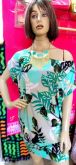 Vestido estampado verde