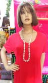 Blusa rosa gola "V"