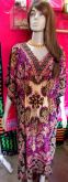 Vestido indiano estampado longo